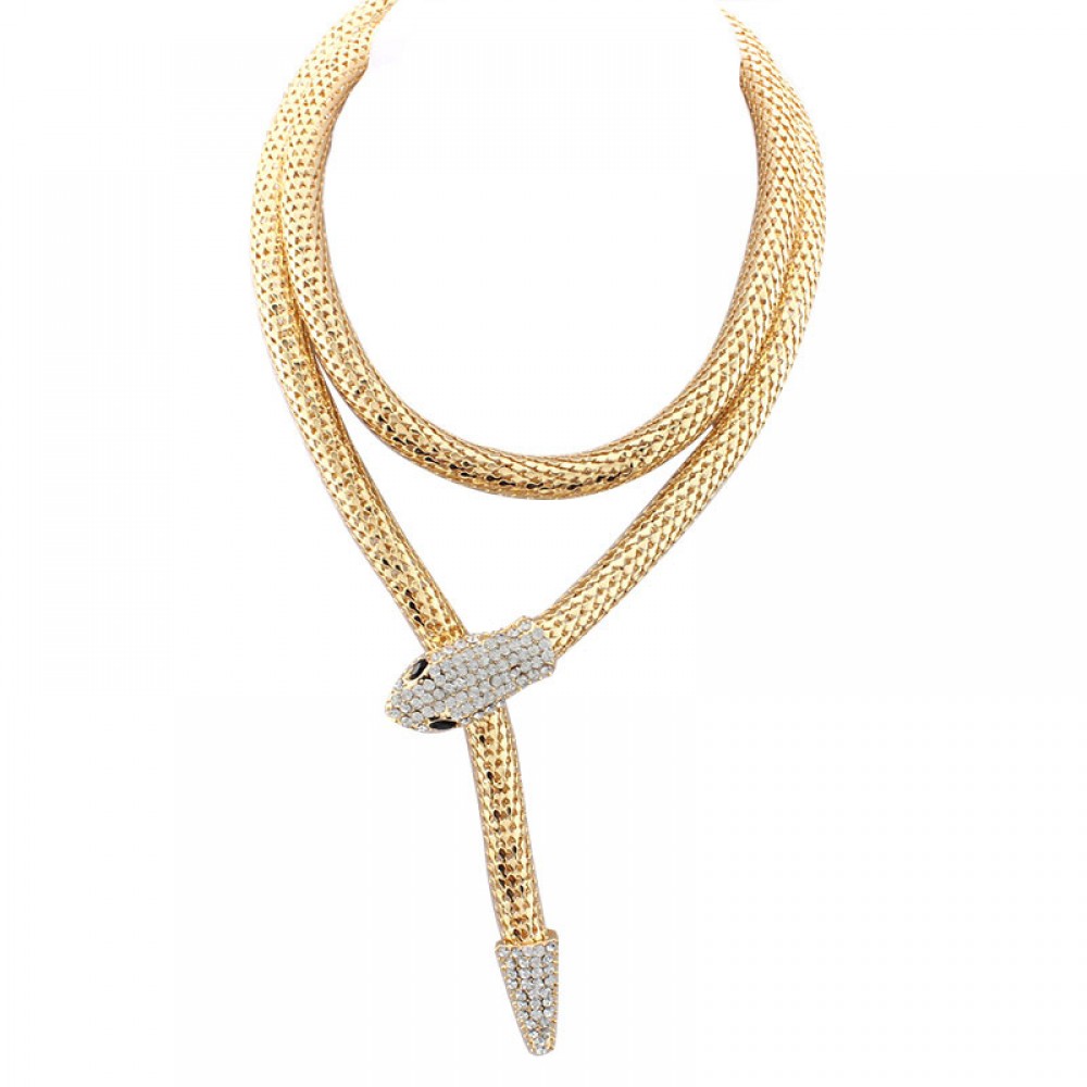 Simple and Stylish Necklace Soft Stainless Steel Snake Bone Necklace for Women
