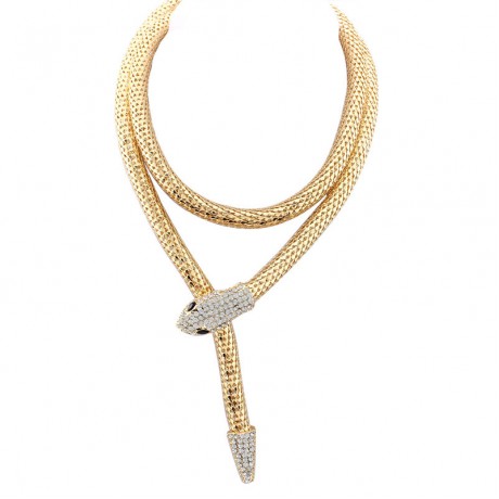 Simple and Stylish Necklace Soft Stainless Steel Snake Bone Necklace for Women