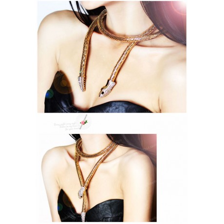 Simple and Stylish Necklace Soft Stainless Steel Snake Bone Necklace for Women