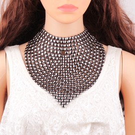 Fashion Retro Zirconia Necklace Overstated Necklace Pendant For Women 