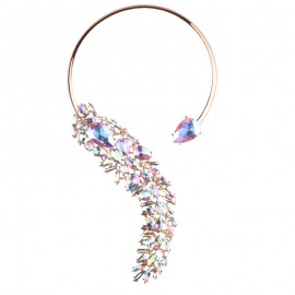 Statement Necklace Colorful Crystal Beading Necklace Fashion Jewelry Accessories for Women 