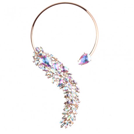 Statement Necklace Colorful Crystal Beading Necklace Fashion Jewelry Accessories for Women
