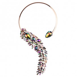 Statement Necklace Colorful Crystal Beading Necklace Fashion Jewelry Accessories for Women 