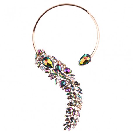 Statement Necklace Colorful Crystal Beading Necklace Fashion Jewelry Accessories for Women