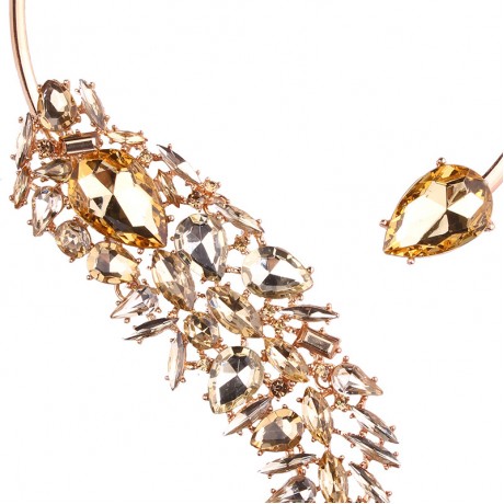 Statement Necklace Colorful Crystal Beading Necklace Fashion Jewelry Accessories for Women