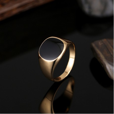 18K Gold Plated Fashion Petrol Dripping Knuckle Ring for Men(7-12)