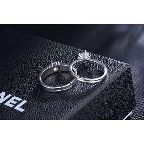 Adjustable Wrap Open Lover Rings Knuckle Simulated Diamond Couple Rings For Him And Her For Wedding