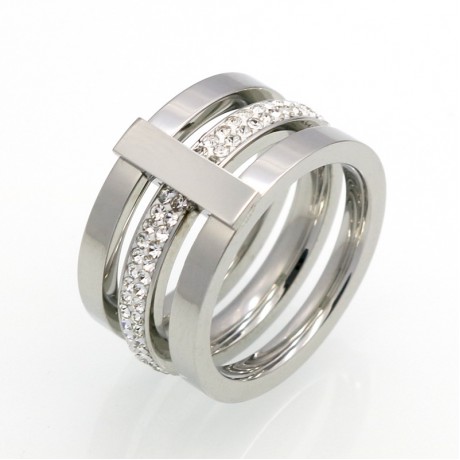 18K Gold Plated Fashion Rings Princess Temperament Diamond Rings For Women(6-10)
