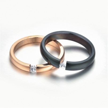 Titanium Steel Zirconia Band Crystal Diamond Band Ring For Men Or Women(5-12)