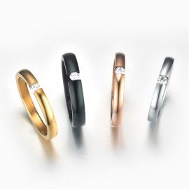 Titanium Steel Zirconia Band Crystal Diamond Band Ring For Men Or Women(5-12) 