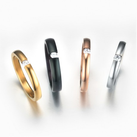 Titanium Steel Zirconia Band Crystal Diamond Band Ring For Men Or Women(5-12)