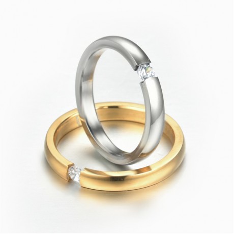Titanium Steel Zirconia Band Crystal Diamond Band Ring For Men Or Women(5-12)