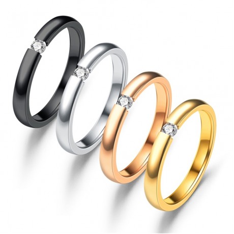 Titanium Steel Zirconia Band Crystal Diamond Band Ring For Men Or Women(5-12)
