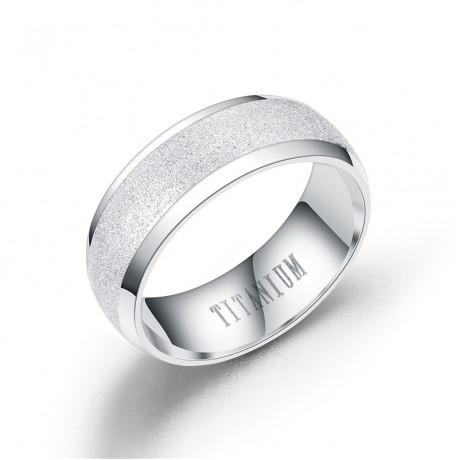 Titanium Steel Band Rings Dull Polish Stainless Steel Bands For Boys And Girls(6-13)