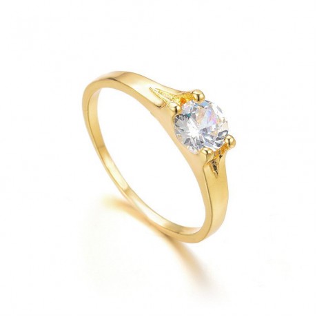 Simple Zirconia Ring Diamond Solitaire Fashion Ring For Men And Women(5-10)