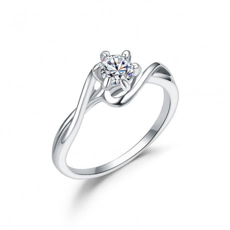 Simple Zirconia Ring Diamond Solitaire Fashion Ring For Men And Women(5-10)