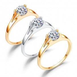 Simple Zirconia Ring Diamond Solitaire Fashion Ring For Men And Women(5-10) 