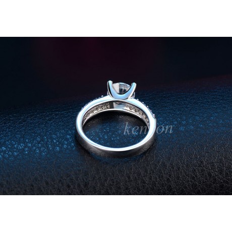 White Gold Plated Ring Set Zirconia Diamond Bridal Ring Set For Girls(6-9)