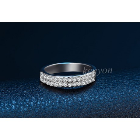White Gold Plated Ring Set Zirconia Diamond Bridal Ring Set For Girls(6-9)