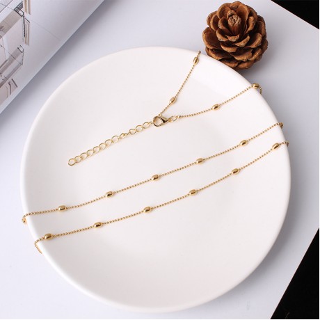 Fashion Hot Sexy Body Chain Simple Copper Beads Belt Chain For Women