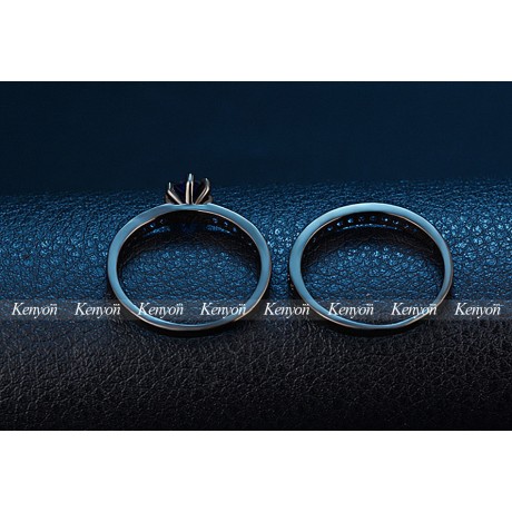 Black Gold Plated Fashion Ring Set AAA Zirconia Lovers Ring Set For Men And Women(6-9)