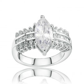 Hot Platinum-Plated Rings Horse Eye Zirconia Rings For Women(6-10)