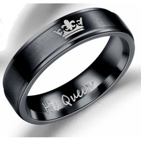Stainless Steel Couple Rings King And Queen Crown Promise Rings For Boys And Girls(5-12)