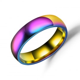 Titanium Steel Couple Band Simple Smooth Glaze Band Rings For Men And Women(5-13) 