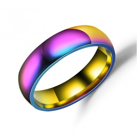 Titanium Steel Couple Band Simple Smooth Glaze Band Rings For Men And Women(5-13)