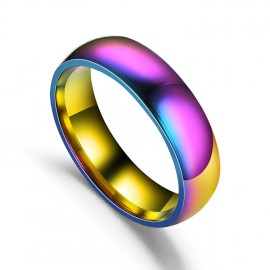 Titanium Steel Couple Band Simple Smooth Glaze Band Rings For Men And Women(5-13)
