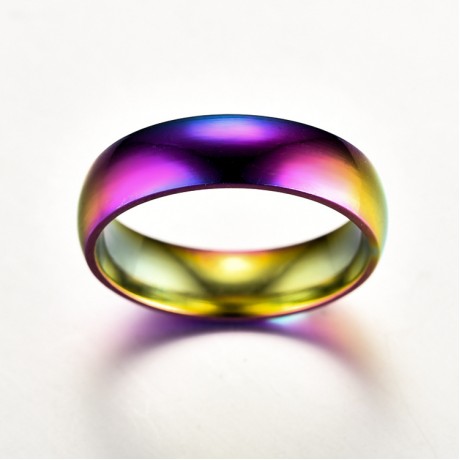 Titanium Steel Couple Band Simple Smooth Glaze Band Rings For Men And Women(5-13)