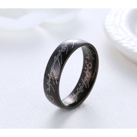 Stainless Steel Couple Band Rings Fashion Letter Smooth Surface Rings For Women And Men(6-13)