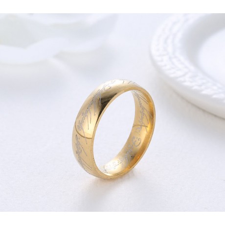 Stainless Steel Couple Band Rings Fashion Letter Smooth Surface Rings For Women And Men(6-13)