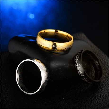 Stainless Steel Couple Band Rings Fashion Letter Smooth Surface Rings For Women And Men(6-13)