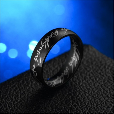 Stainless Steel Couple Band Rings Fashion Letter Smooth Surface Rings For Women And Men(6-13)