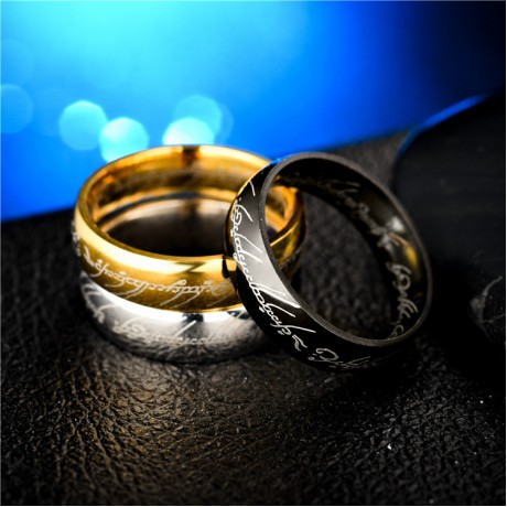 Stainless Steel Couple Band Rings Fashion Letter Smooth Surface Rings For Women And Men(6-13)