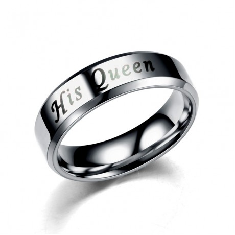 Stainless Steel Couple Rings King And Queen Band Ring For Women And Men(6-12)