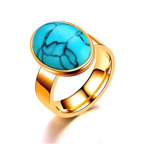 Zirconia Titanium Steel Ring Fashion Turquoise Rings For Women And Men(6-13)