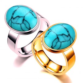 Zirconia Titanium Steel Ring Fashion Turquoise Rings For Women And Men(6-13)
