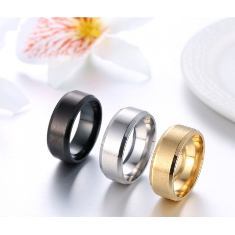 Stainless Steel Simple Band Elegant Dull Polish Rings For Women Or Men(6-13)