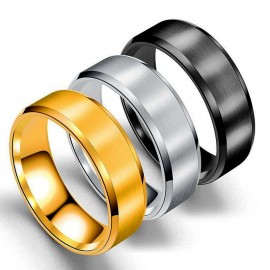 Stainless Steel Simple Band Elegant Dull Polish Rings For Women Or Men(6-13)