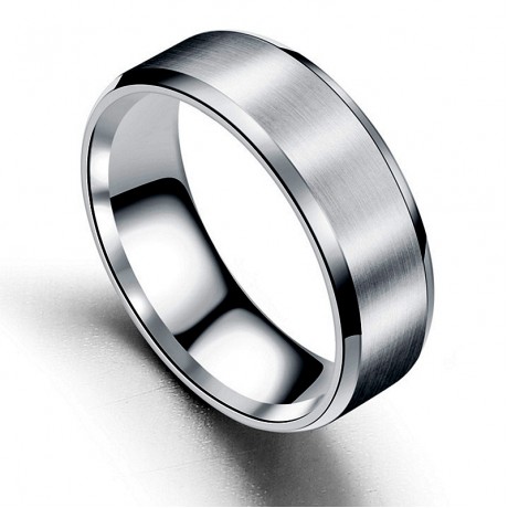 Stainless Steel Simple Band Elegant Dull Polish Rings For Women Or Men(6-13)