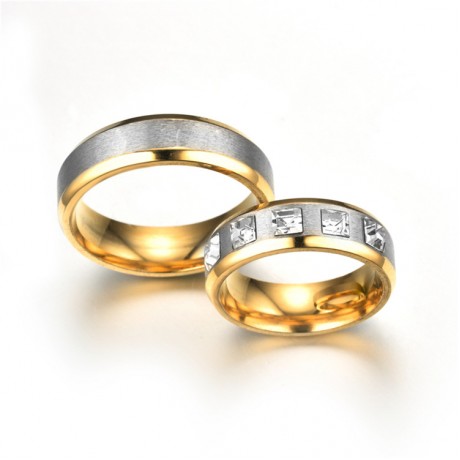 Titanium Steel Band Fashion Zirconia Bands Rings For Men And Women