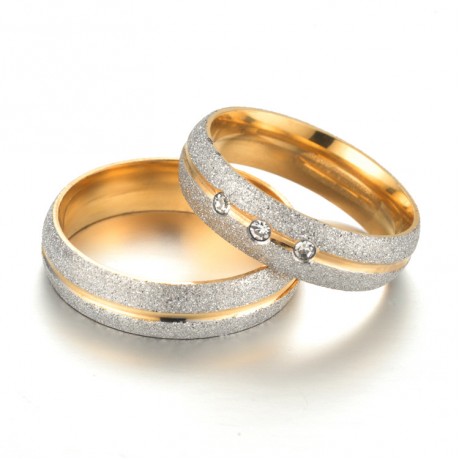 Titanium Steel Dull Polish Band Diamond Pearl Sand Bands Rings For Men Or Women(6-12)