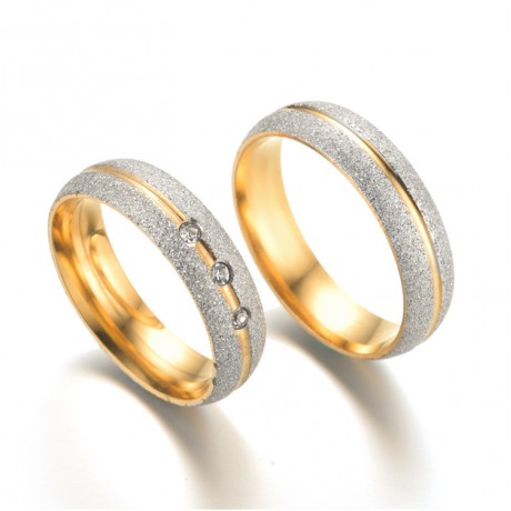 Titanium Steel Dull Polish Band Diamond Pearl Sand Bands Rings For Men Or Women(6-12)
