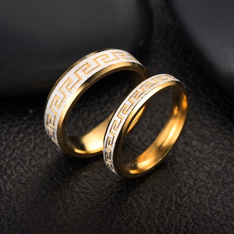 Vintage Retro Titanium Steel Rings Great Wall Lines Ring For Women And Men(5-13)