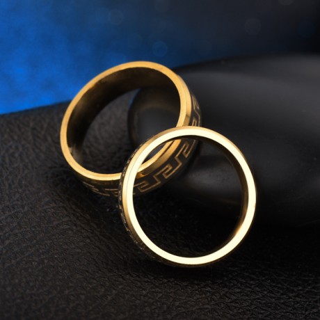 Vintage Retro Titanium Steel Rings Great Wall Lines Ring For Women And Men(5-13)