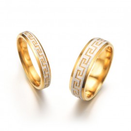 Vintage Retro Titanium Steel Rings Great Wall Lines Ring For Women And Men(5-13) 