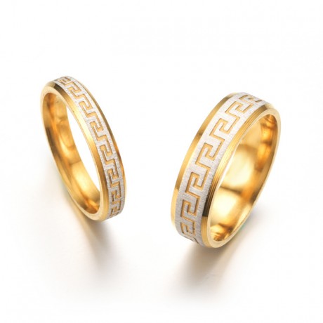 Vintage Retro Titanium Steel Rings Great Wall Lines Ring For Women And Men(5-13)
