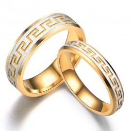 Vintage Retro Titanium Steel Rings Great Wall Lines Ring For Women And Men(5-13) 